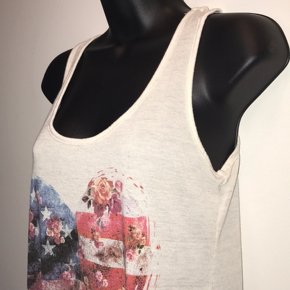 MAURICES Patriotic Fringe Bottom Tank Top~Flag~S - Picture 2 of 8